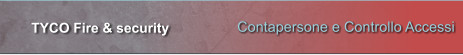 Contapersone e Controllo Accessi TYCO Fire & security